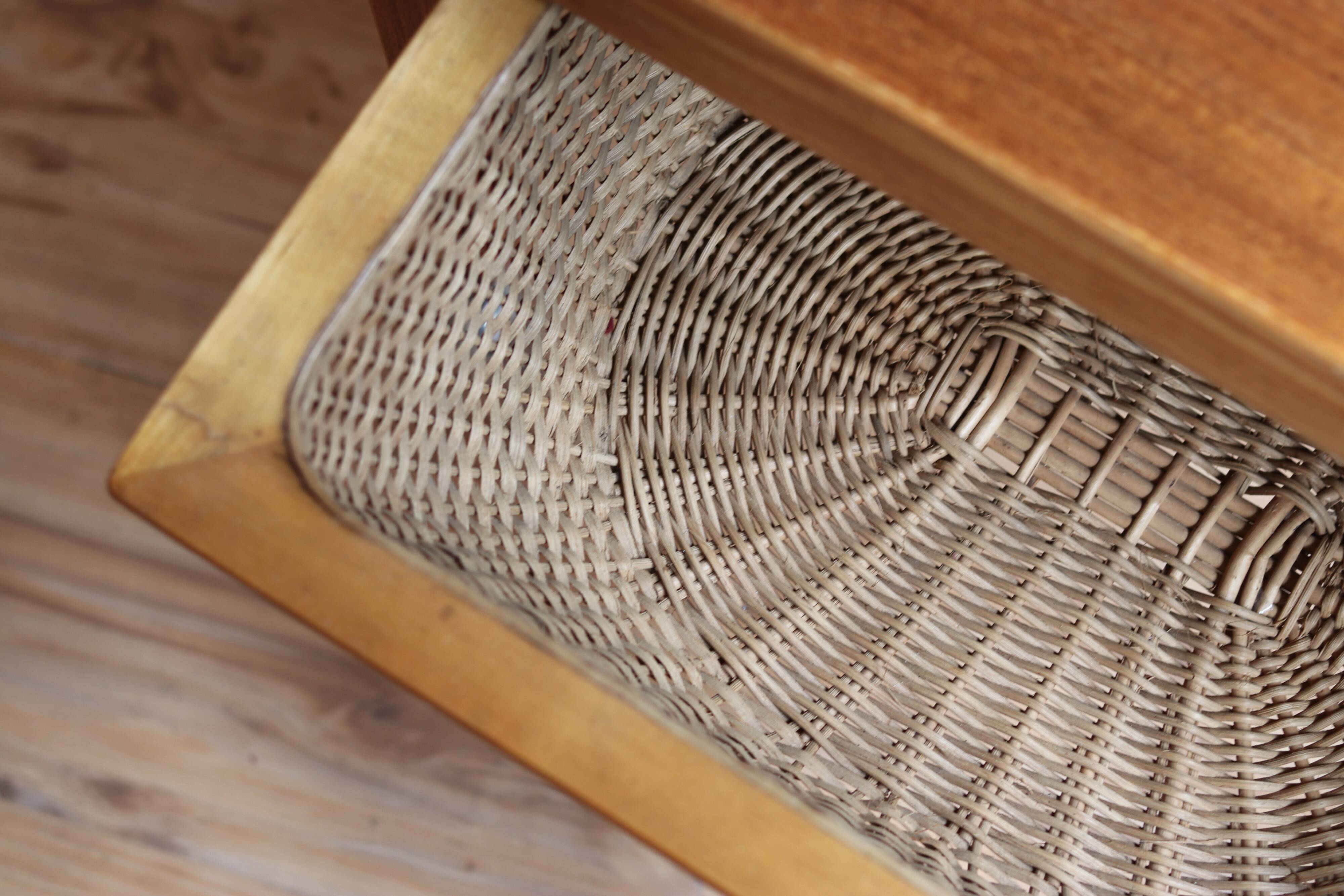 Meuble de couture teck et osier, Severin Hansen, 1950