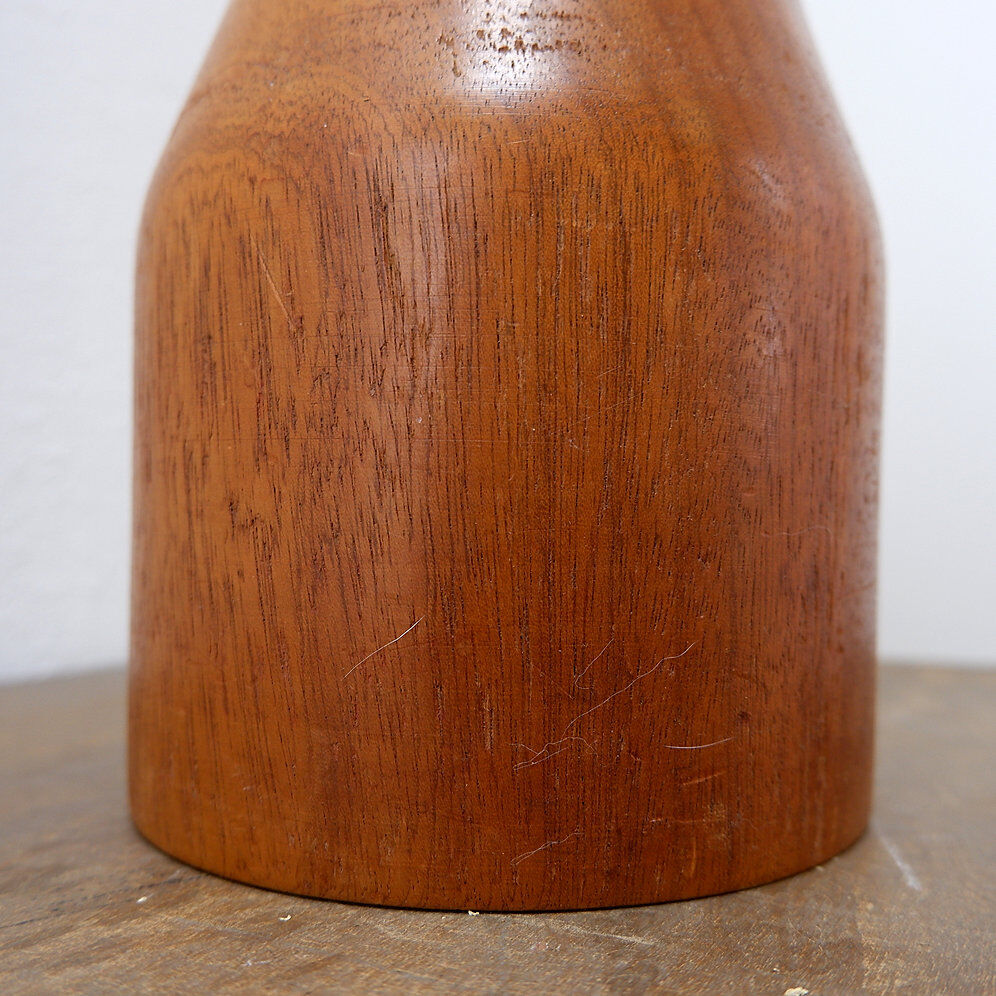 Large vintage turned wooden candlestick - 1960s