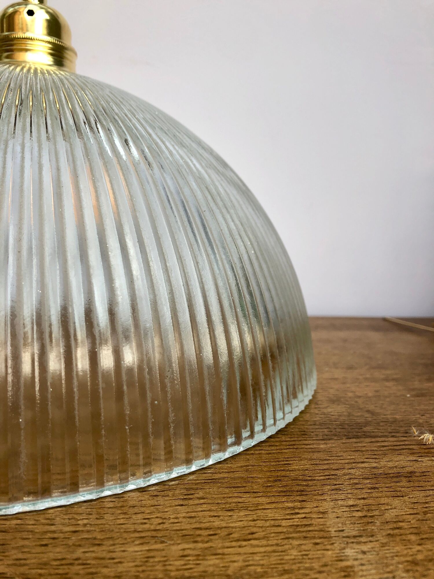 Vintage Holophane glass lampshade