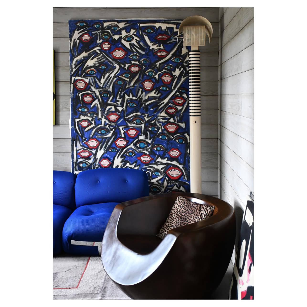 Pair of Moon armchairs in fibreglass