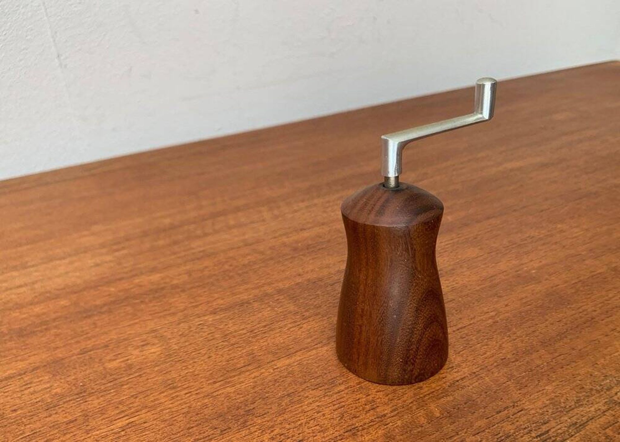 Mid-century teak pepper mill by Pede, 1960s.