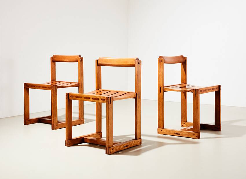 Edvin Helseth (attrib.) Set of 3 Dining Chairs in Pine Norway 1960s