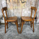Pair of chair bistrot baumann wood 70s vintage