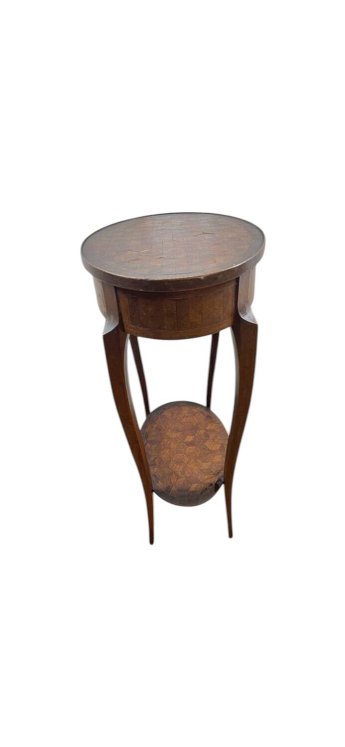 Louis XV style marquetry pedestal table-509012
