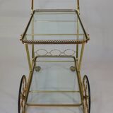 Elegant food trolley - brass - vintage.