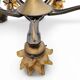 5 arms Art Deco / Art Nouveau / brass hanging lamp / Hand blown floral shades