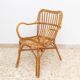 Vintage bamboo and rattan armchair, Florida style, Italy, 1970s.