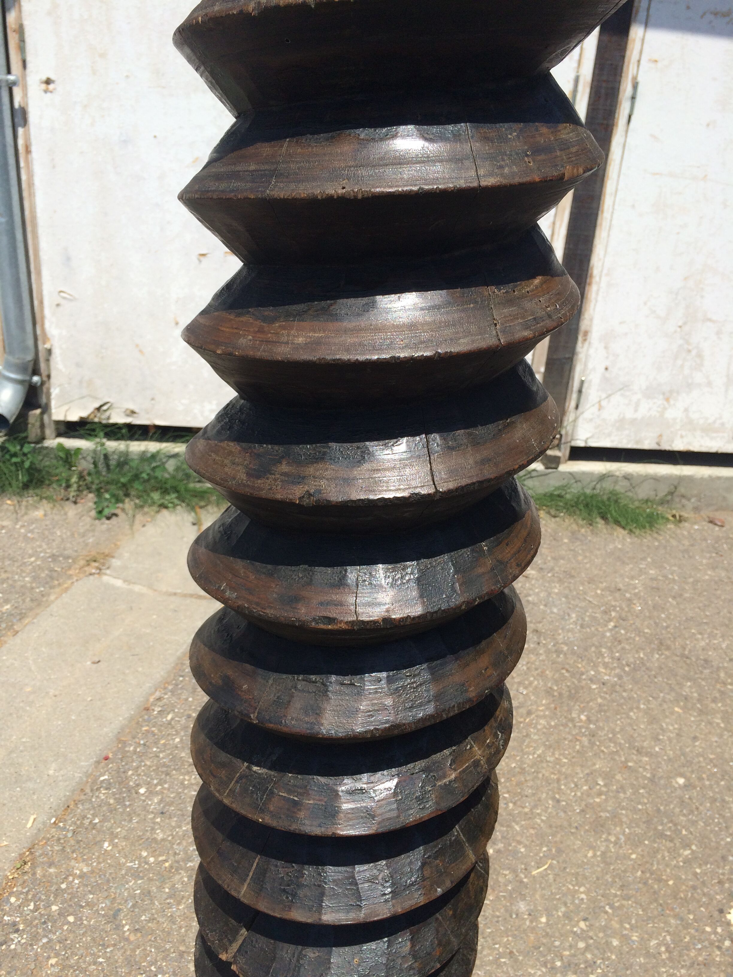 Column saddler XXL old solid wood press screw - 180 cm