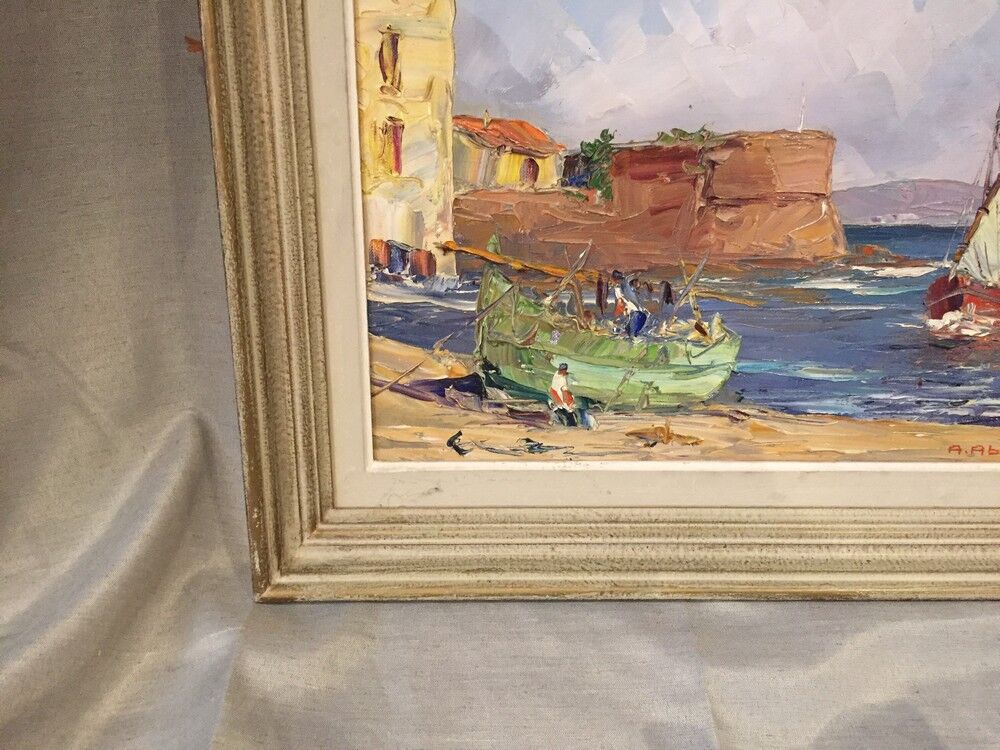 Oil on marine canvas a abougit environ du grau du roi