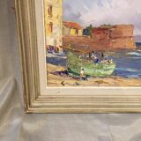 Oil on marine canvas a abougit environ du grau du roi