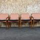 Teak dining chairs model 23 by Henning Kjaernulf for Korup Stolefabric