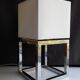 Vintage modernist lamp chrome steel 1970's