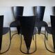 Set of 6 black Zino Memphis chairs for Harvink