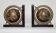 Pair of vintage world map bookends Italy