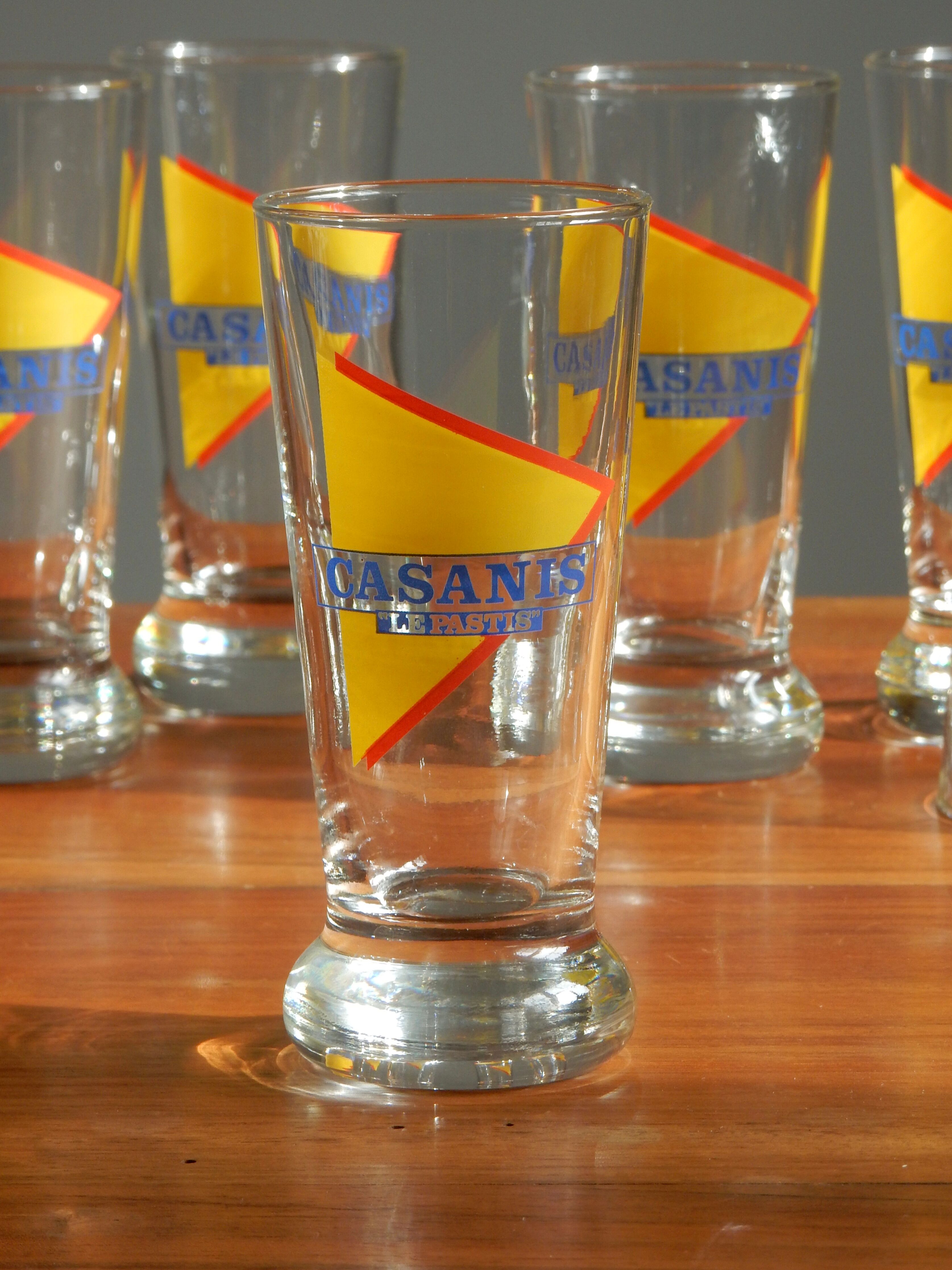 6 glasses Cazanis Pastis French
