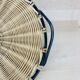 50s metal rattan tray