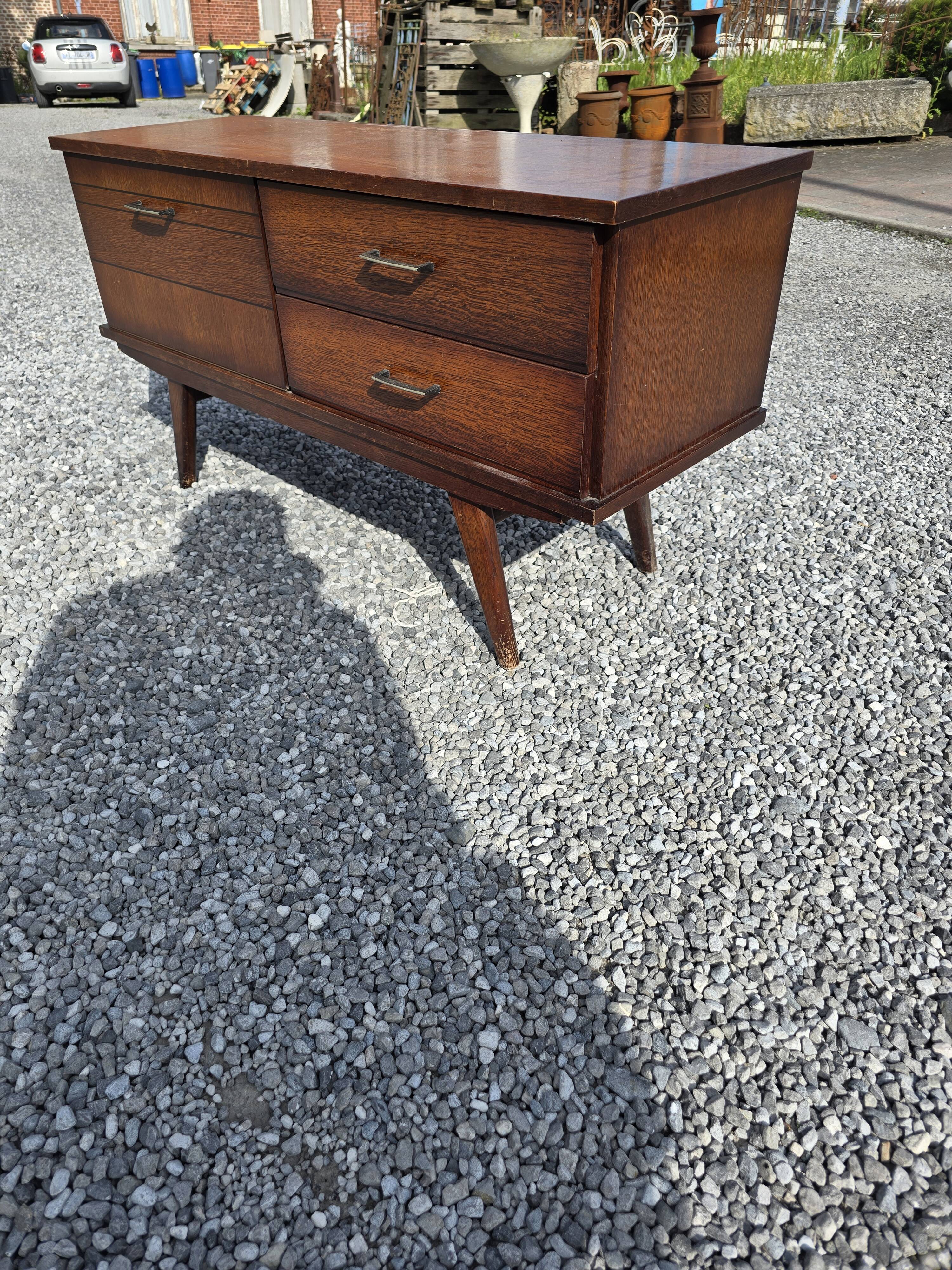 Vintage oak sideboard from the 60s, 115cms L