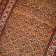 Handmade antique Persian Kurdish rug 125cm x 235cm 1880s - 1B414