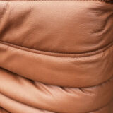 Fauteuil Togo en cuir marron attribué à Michel Ducaroy pour Ligne Roset