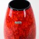 Vase en céramique rouge, design allemand, années 1960, fabriqué par Scheurich.