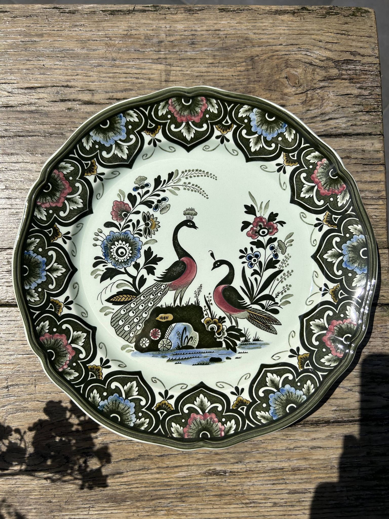 Collectible plate peacock by villeroy and boch