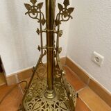 Lampadaire en laiton massif  antique en laiton, XIXe siècle