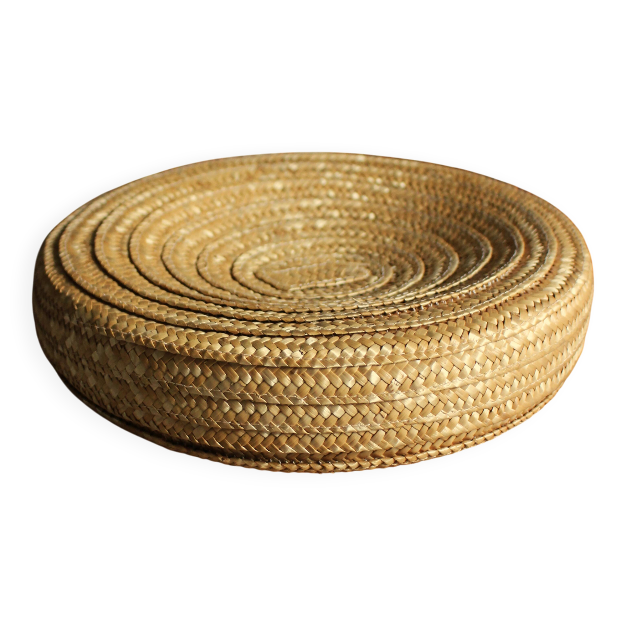 Basket with lid, wicker, flexible basketry