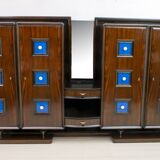 Guglielmo Ulrich Rare Mid-Century Modern Italian Walnut Bar Cabinet, 1940s