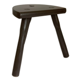 Tabouret de ferme tripode bois peint