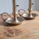 Pair of brass candle holders