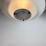 Art deco glass and steel ceiling lamp, 1920