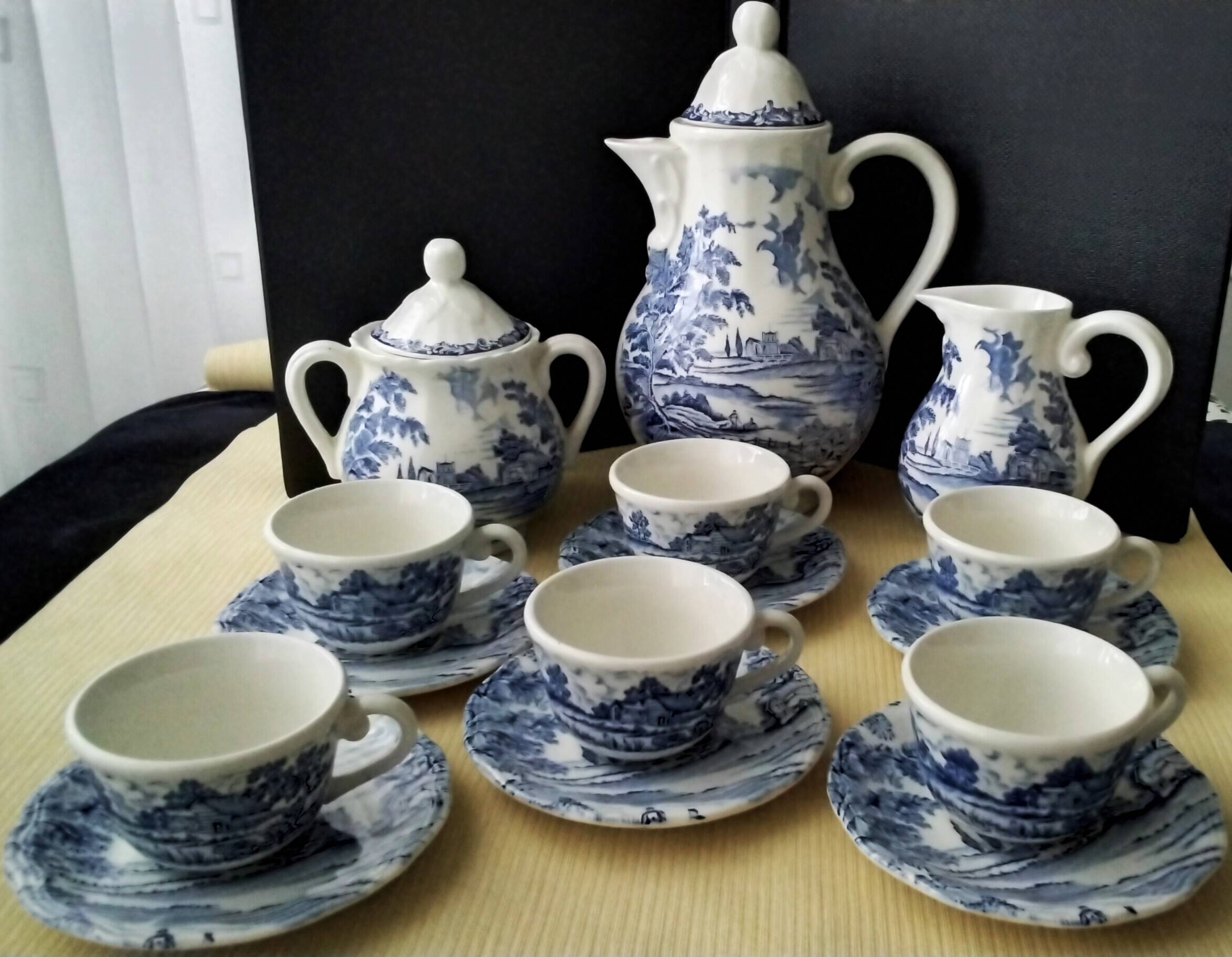 Lunéville earthenware coffee service "English Style"