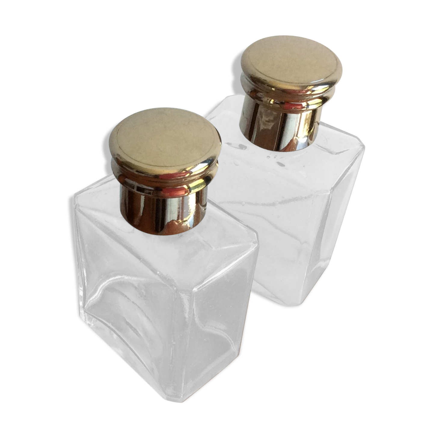 Lot of 2 old travel bottles