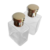 Lot de 2 anciens flacons de voyage
