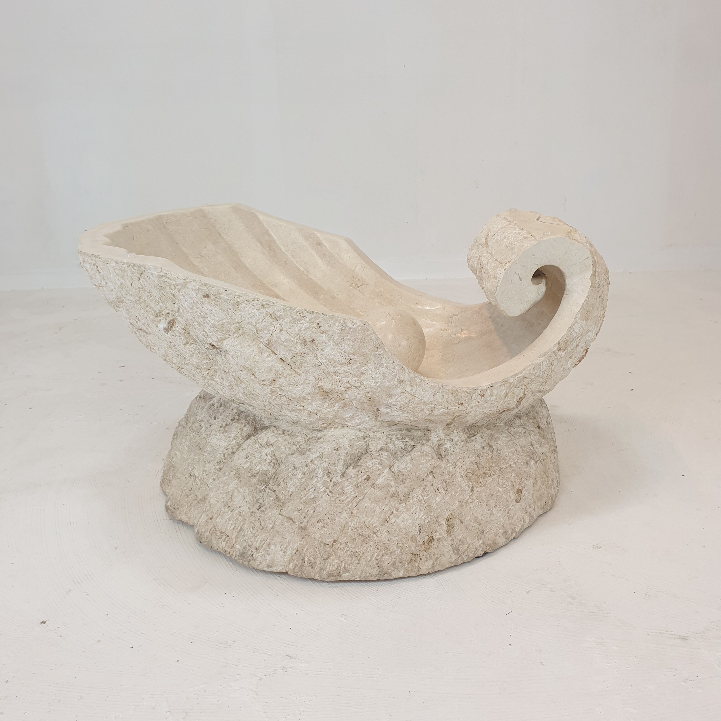 Magnussen ponte mactan stone shell coffee table, 1980s