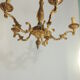 Bronze vintage five-pointed chandelier