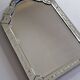 Vintage Venetian Beveled Edge Mirror with Engravings and Cabochons, 1950s, 62 x 44 cm