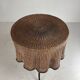 Table d'appoint ondulée en trompe-l'oeil en osier et rotin, 1960