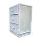 Meuble en rotin blanc 3 tiroirs