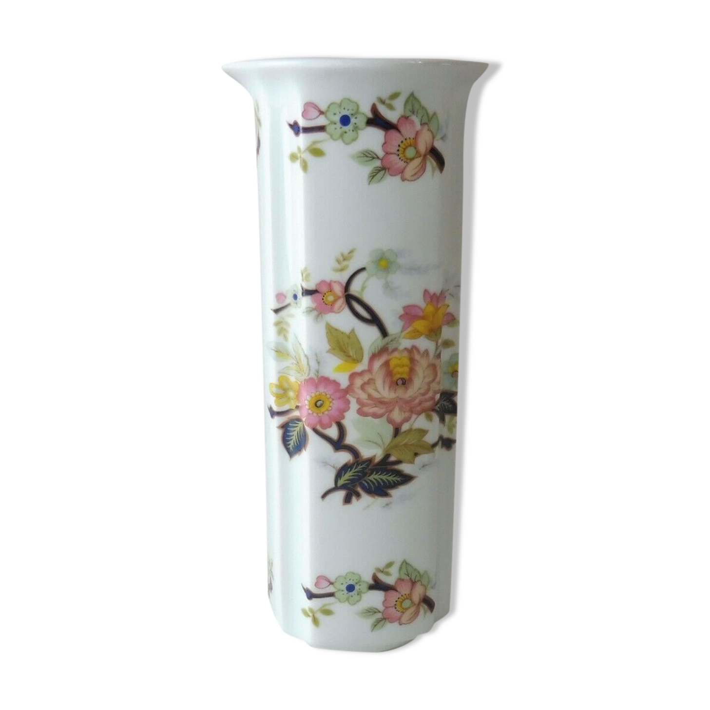 Old porcelain vase, flower decoration, Royal Porzellan Bavaria KPM