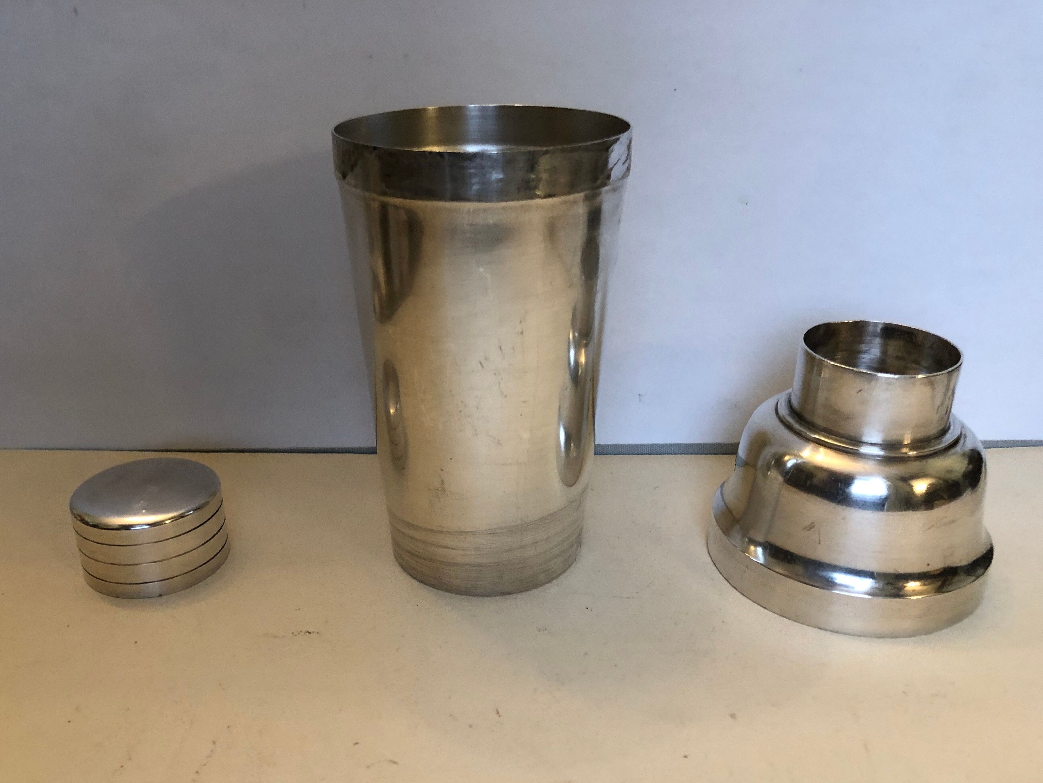 Christofle silver metal shaker