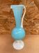 Antique blue & white opaline pitcher ewer vintage