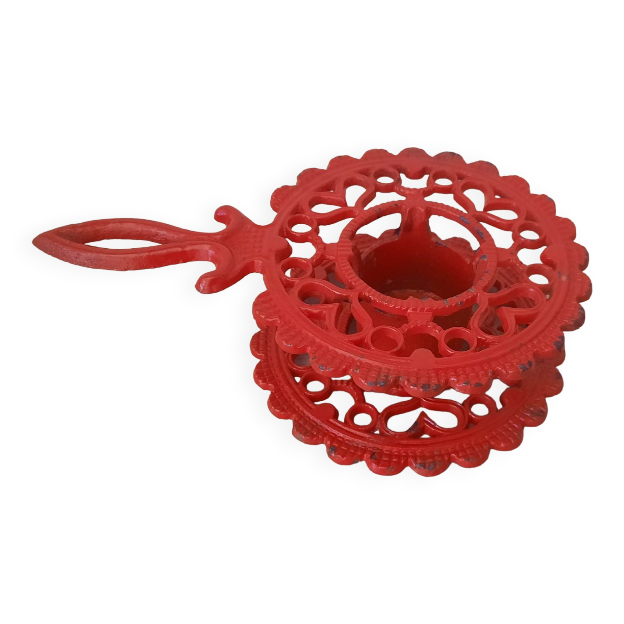 Enamelled cast iron flat heater