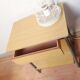 Bedside table in formica imitation wood / vintage 60s-70s