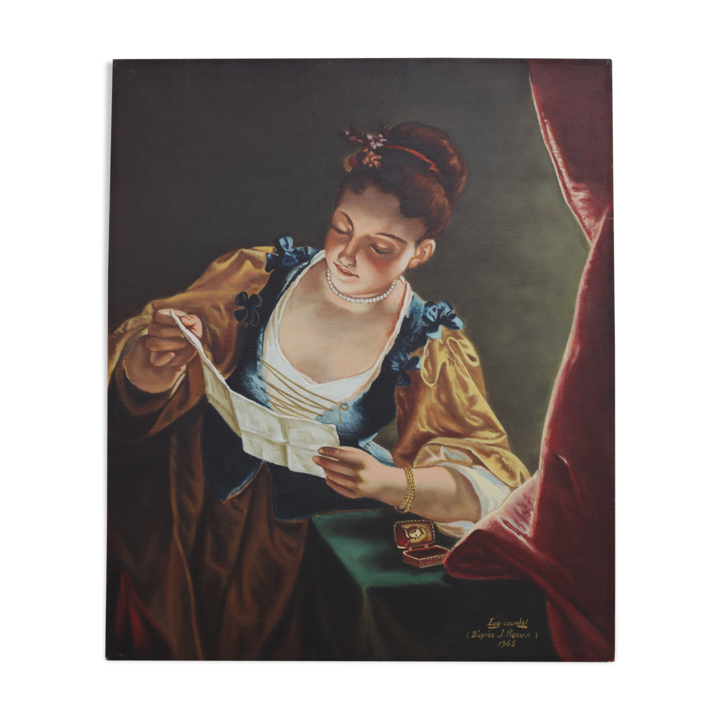 Woman oil on canvas signed