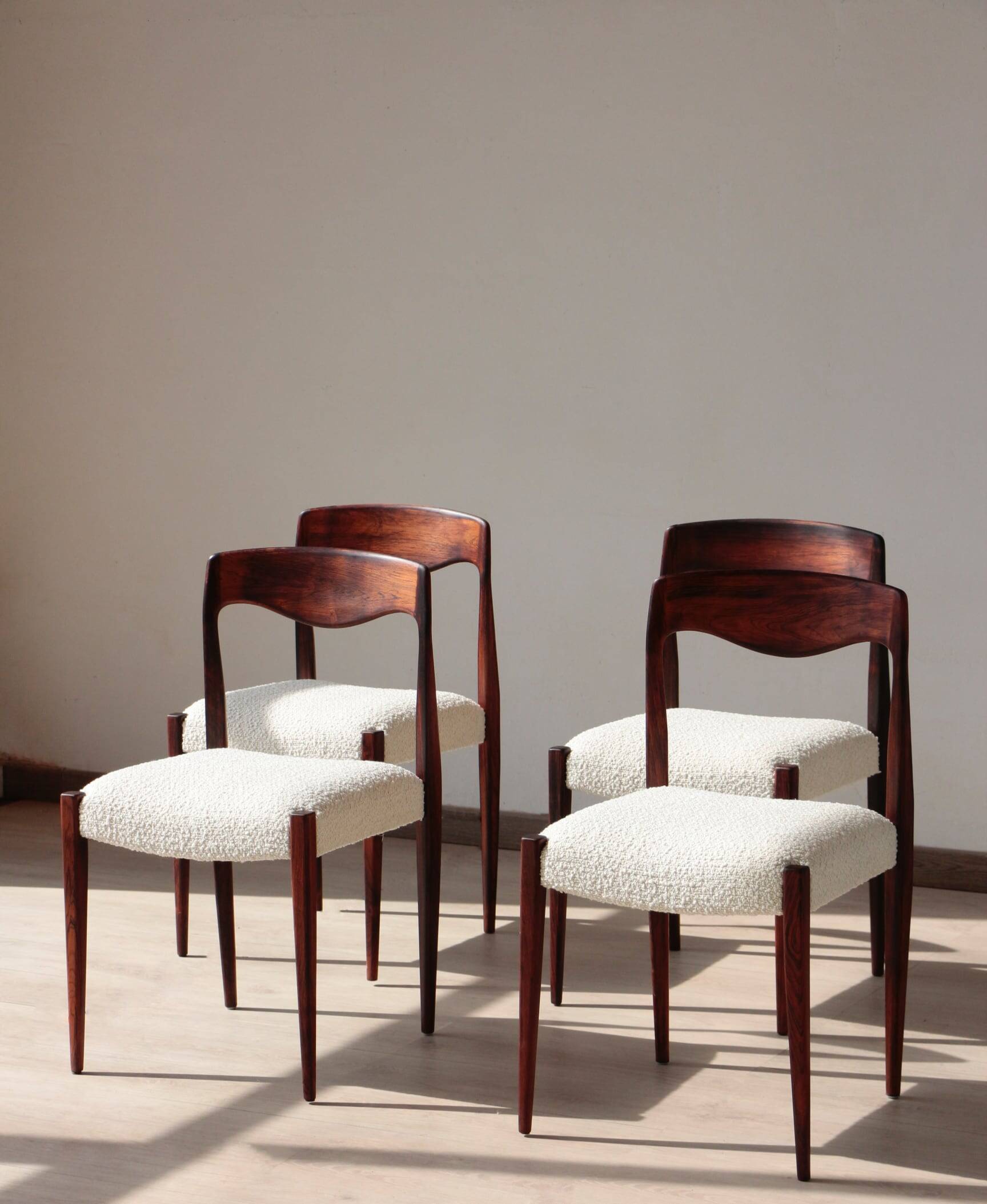 Set of 4 Scandinavian rosewood chairs – Otto Møller style | Vintage