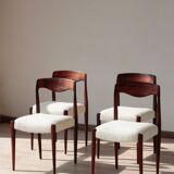 Set of 4 Scandinavian rosewood chairs – Otto Møller style | Vintage