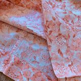 Taie de traversin motifs fleuris vintage 1970's seventies lit 2 places