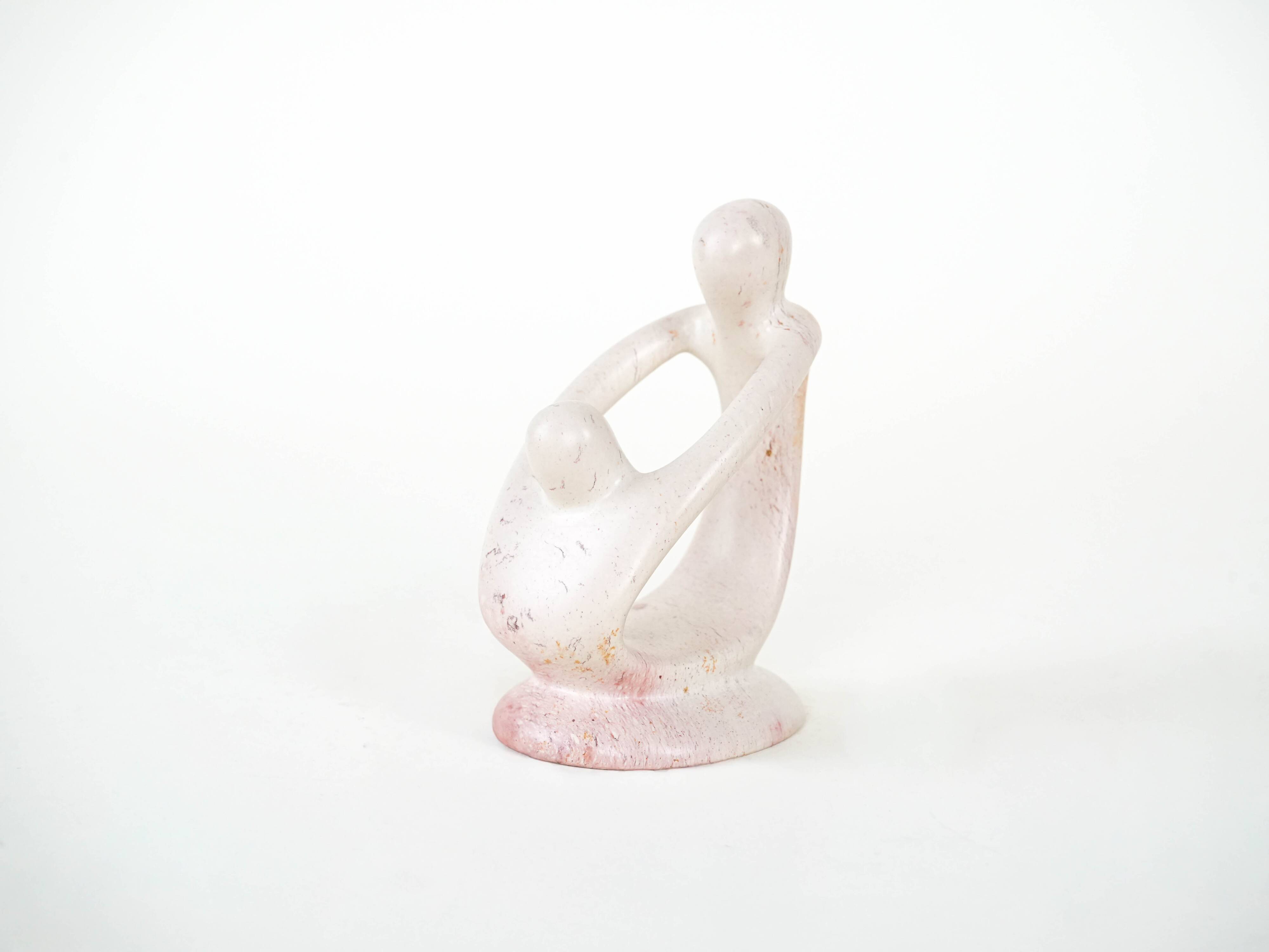Abstract sculpture of a figure with a child, Danish design, 1980s, made in