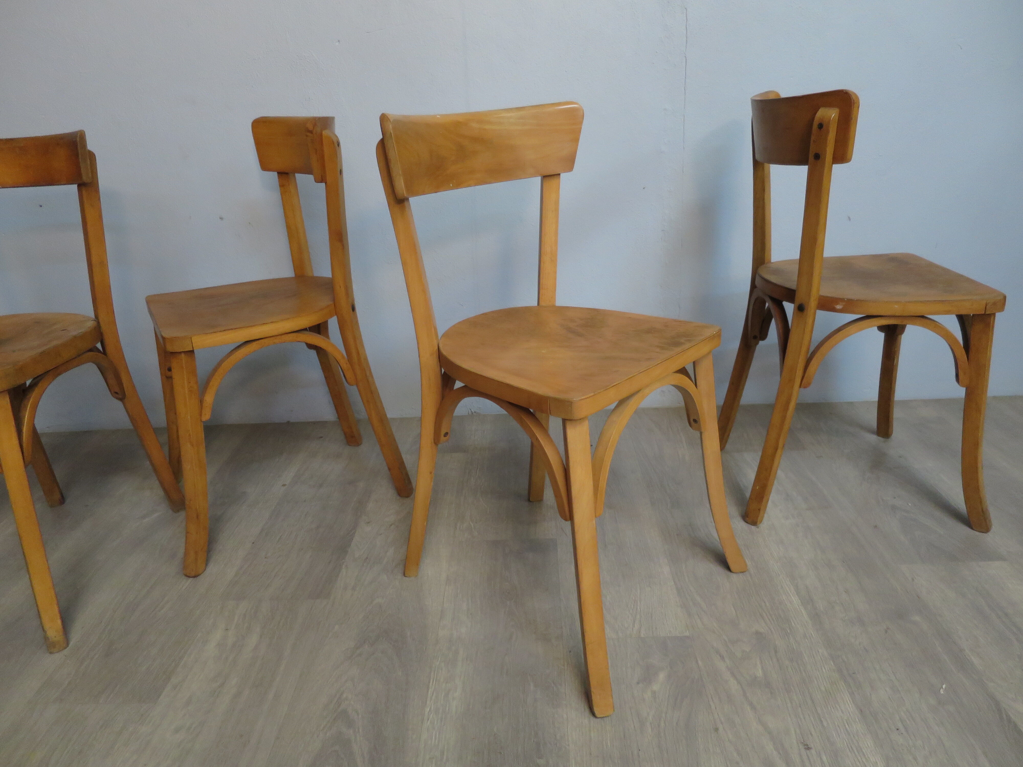 Set of 4 chairs bistros 50s /60